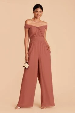 Gigi Convertible Jumpsuit - Desert Rose -Elegance Bridal Store desert rose gigi convertible bridesmaid jumpsuit 03