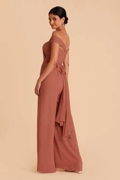 Gigi Convertible Jumpsuit - Desert Rose -Elegance Bridal Store desert rose gigi convertible bridesmaid jumpsuit 04