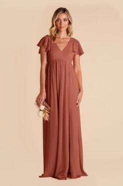 Hannah Empire Dress - Desert Rose -Elegance Bridal Store desert rose hannah bridesmaid dress 02