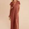 Hannah Empire Dress - Desert Rose 2 Hannah Empire Dress - Desert Rose -Elegance Bridal Store desert rose hannah bridesmaid dress 03