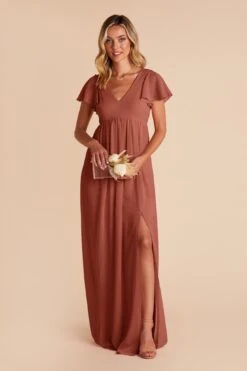 Hannah Empire Dress - Desert Rose -Elegance Bridal Store desert rose hannah bridesmaid dress 04