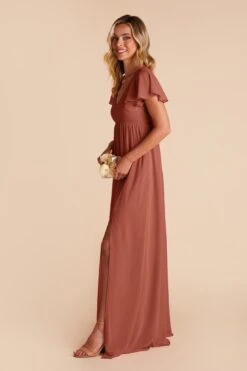 Hannah Empire Dress - Desert Rose -Elegance Bridal Store desert rose hannah bridesmaid dress 05