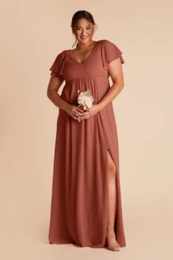 Hannah Empire Dress - Desert Rose -Elegance Bridal Store desert rose hannah plus size bridesmaid dress 02