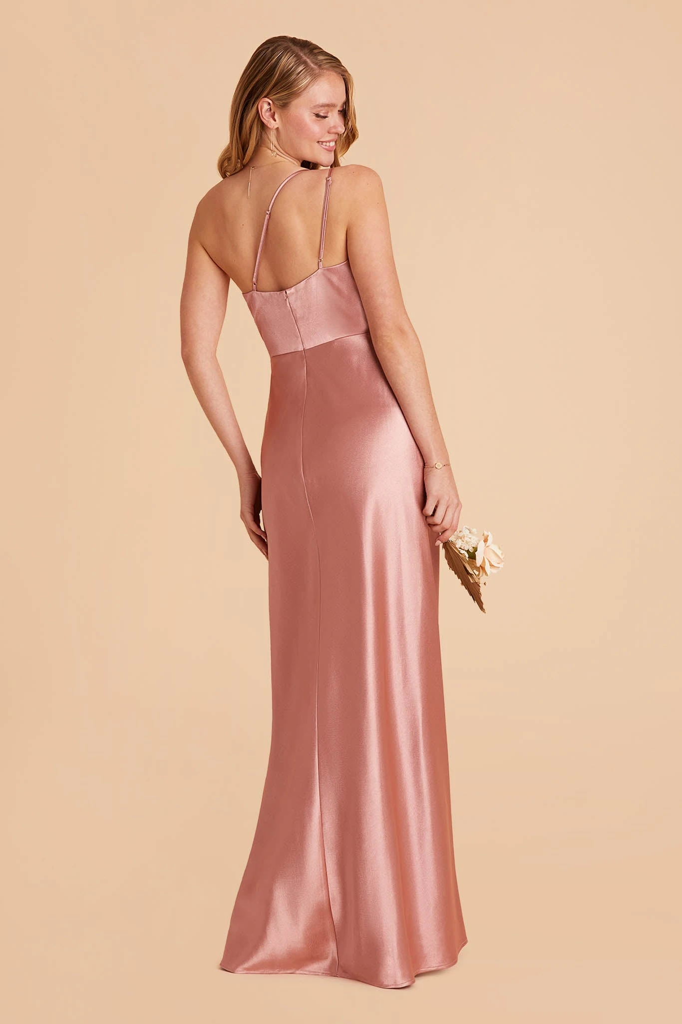 Kensie Shiny Satin Dress - Desert Rose 5 Kensie Shiny Satin Dress - Desert Rose - Image 3