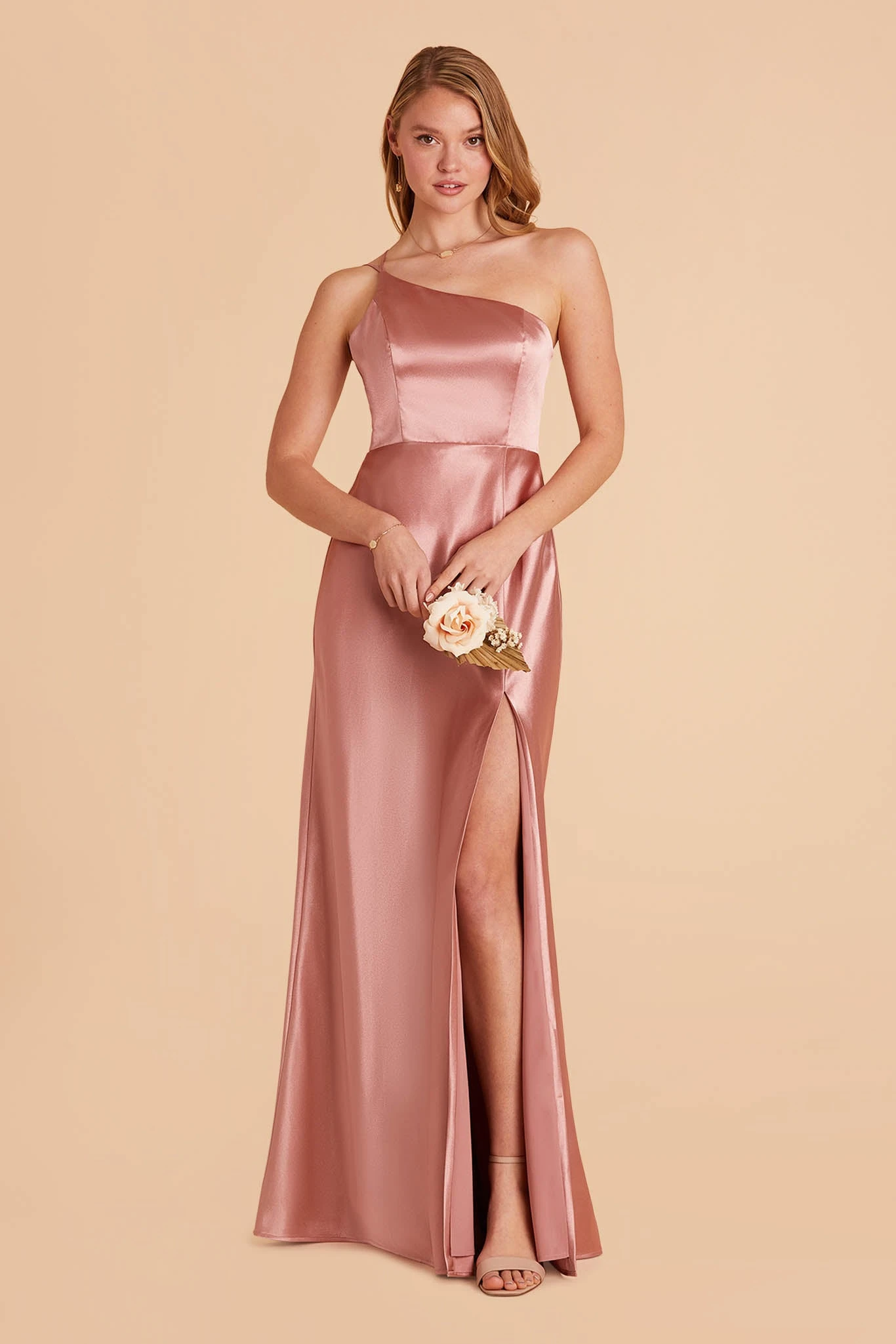 Kensie Shiny Satin Dress - Desert Rose 3 Kensie Shiny Satin Dress - Desert Rose