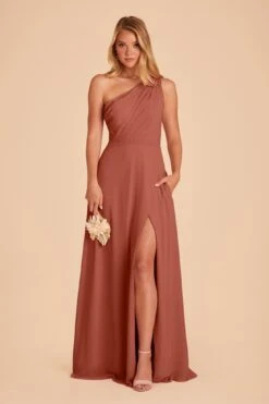 Kira Dress - Desert Rose -Elegance Bridal Store desert rose kira slit bridesmaid dress 03