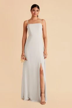 Chris Convertible Chiffon Dress - Dove Gray -Elegance Bridal Store dove gray chris convertible bridesmaid dress 02