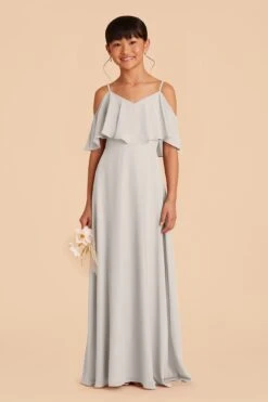 Janie Convertible Junior Dress - Dove Gray -Elegance Bridal Store dove gray janie convertible junior bridesmaid dress 04
