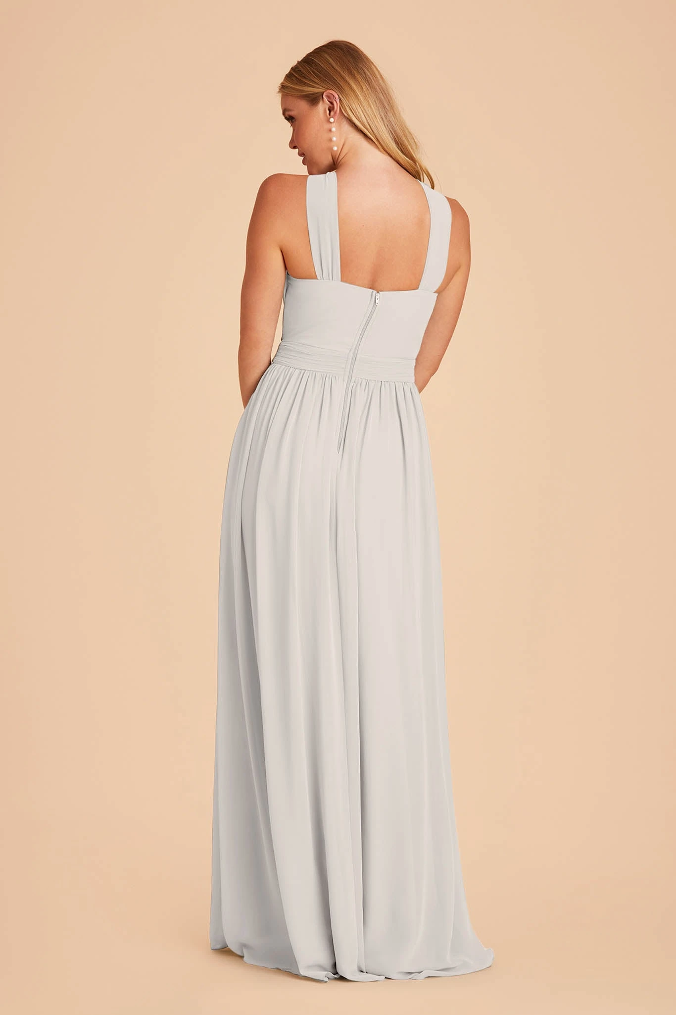 Kiko Chiffon Dress - Dove Gray 7 Kiko Chiffon Dress - Dove Gray - Image 5