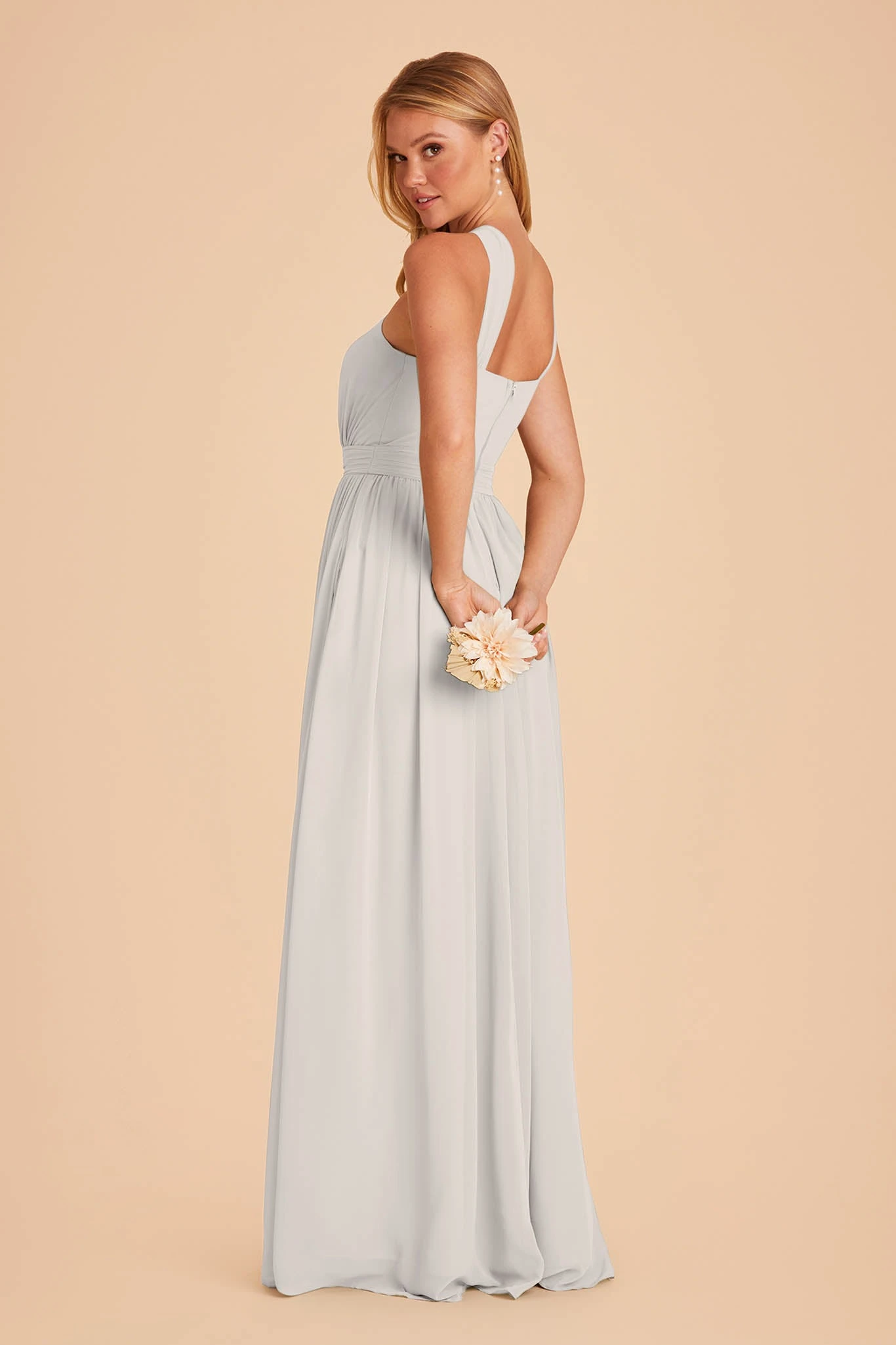 Kiko Chiffon Dress - Dove Gray 6 Kiko Chiffon Dress - Dove Gray - Image 4