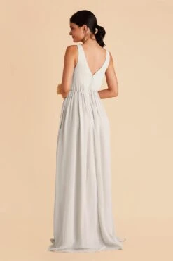Laurie Empire Dress - Dove Gray 16 Laurie Empire Dress - Dove Gray -Elegance Bridal Store dove gray laurie slit bridesmaid dress 04