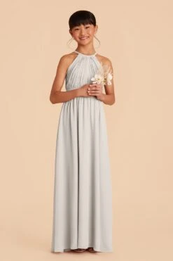 Sienna Junior Dress - Dove Gray -Elegance Bridal Store dove gray sienna junior bridesmaid dress 02