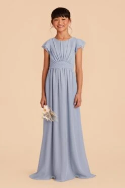 Celine Junior Dress - Dusty Blue