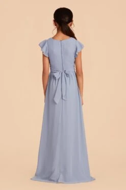 Celine Junior Dress - Dusty Blue -Elegance Bridal Store dusty blue celine junior bridesmaid dress 03