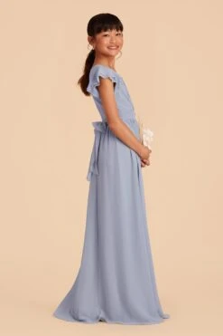 Celine Junior Dress - Dusty Blue -Elegance Bridal Store dusty blue celine junior bridesmaid dress 04