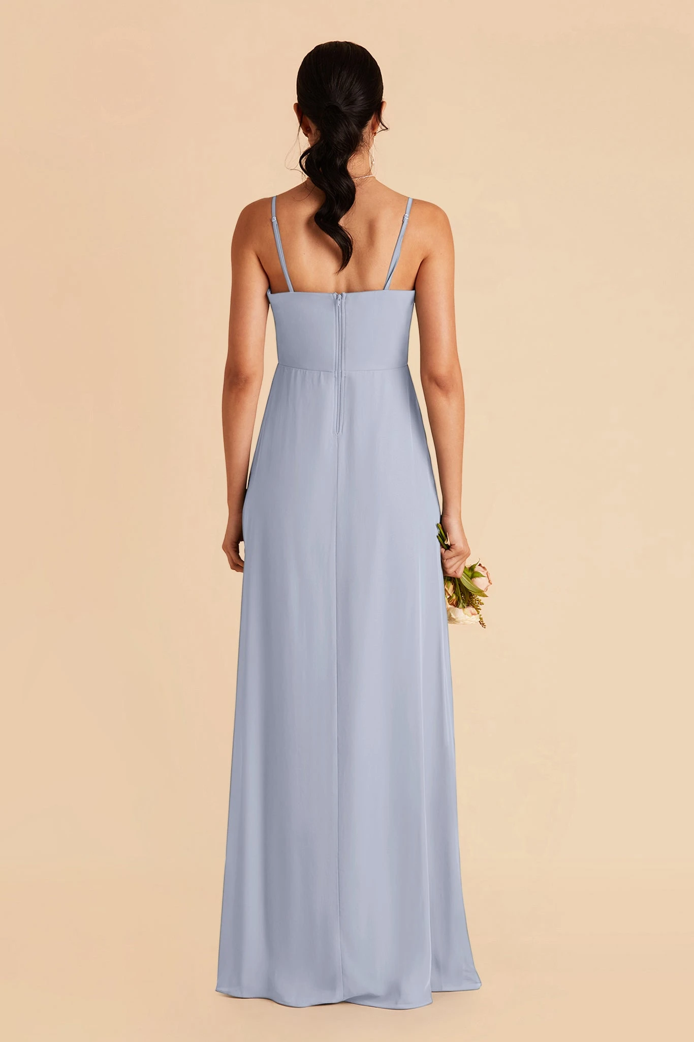Chris Convertible Chiffon Dress - Dusty Blue 7 Chris Convertible Chiffon Dress - Dusty Blue - Image 5