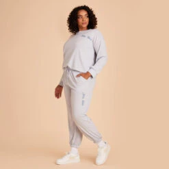 Crew Neck Sweatshirt - Dusty Blue -Elegance Bridal Store dusty blue crewneck plus size loungewear 02 68b8e56a c970 492c 97b0 05db416c5d90