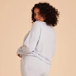 Crew Neck Sweatshirt - Dusty Blue -Elegance Bridal Store dusty blue crewneck plus size loungewear 08 a1cbab93 fe1d 4f17 904a 13c22a92f309