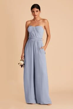 Gigi Convertible Jumpsuit - Dusty Blue