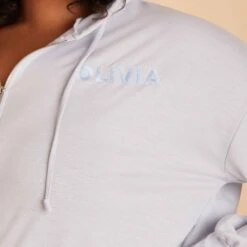 Zip Up Hoodie - Dusty Blue -Elegance Bridal Store dusty blue hoodie plus size loungewear 04 638a8542 4867 4922 b689 43654ce27a25