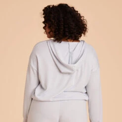 Zip Up Hoodie - Dusty Blue -Elegance Bridal Store dusty blue hoodie plus size loungewear 06 bcf36c4a 8141 48f4 bc37 bffc117132af