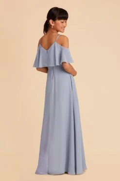 Janie Convertible Junior Dress - Dusty Blue 11 Janie Convertible Junior Dress - Dusty Blue -Elegance Bridal Store dusty blue janie convertible junior bridesmaid dress 03