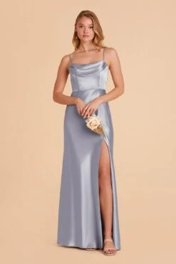 Mia Shiny Satin Convertible Dress - Dusty Blue 20 Mia Shiny Satin Convertible Dress - Dusty Blue -Elegance Bridal Store dusty blue mia convertible satin bridesmaid dress 07