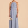 Sienna Junior Dress - Dusty Blue -Elegance Bridal Store dusty blue sienna junior bridesmaid dress 01