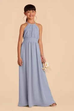 Sienna Junior Dress - Dusty Blue -Elegance Bridal Store dusty blue sienna junior bridesmaid dress 03