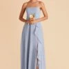 Winnie Convertible Chiffon Dress - Dusty Blue -Elegance Bridal Store dusty blue winnie convertible slit bridesmaid dress 05