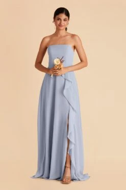 Winnie Convertible Chiffon Dress - Dusty Blue