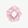 Cat Satin Scrunchie - Dusty Pink 2 Cat Satin Scrunchie - Dusty Pink -Elegance Bridal Store dusty pink cat satin scrunchie getting ready flat lay 01