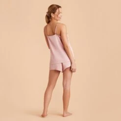 Olivia Cami And Shorts Set - Dusty Pink 30 Olivia Cami And Shorts Set - Dusty Pink -Elegance Bridal Store dusty pink olivia satin cami full body bridesmaid pajamas 04 03bb5586 84c1 4e8c bc12 83aac959748c