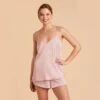Olivia Satin Cami Top - Dusty Pink -Elegance Bridal Store dusty pink olivia satin cami top bridesmaid pajamas 02 1