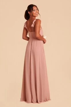 Adelle Chiffon Dress - Dusty Rose -Elegance Bridal Store dusty rose adelle convertible bridesmaid dress 04