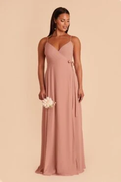 Cindy Chiffon Dress - Dusty Rose