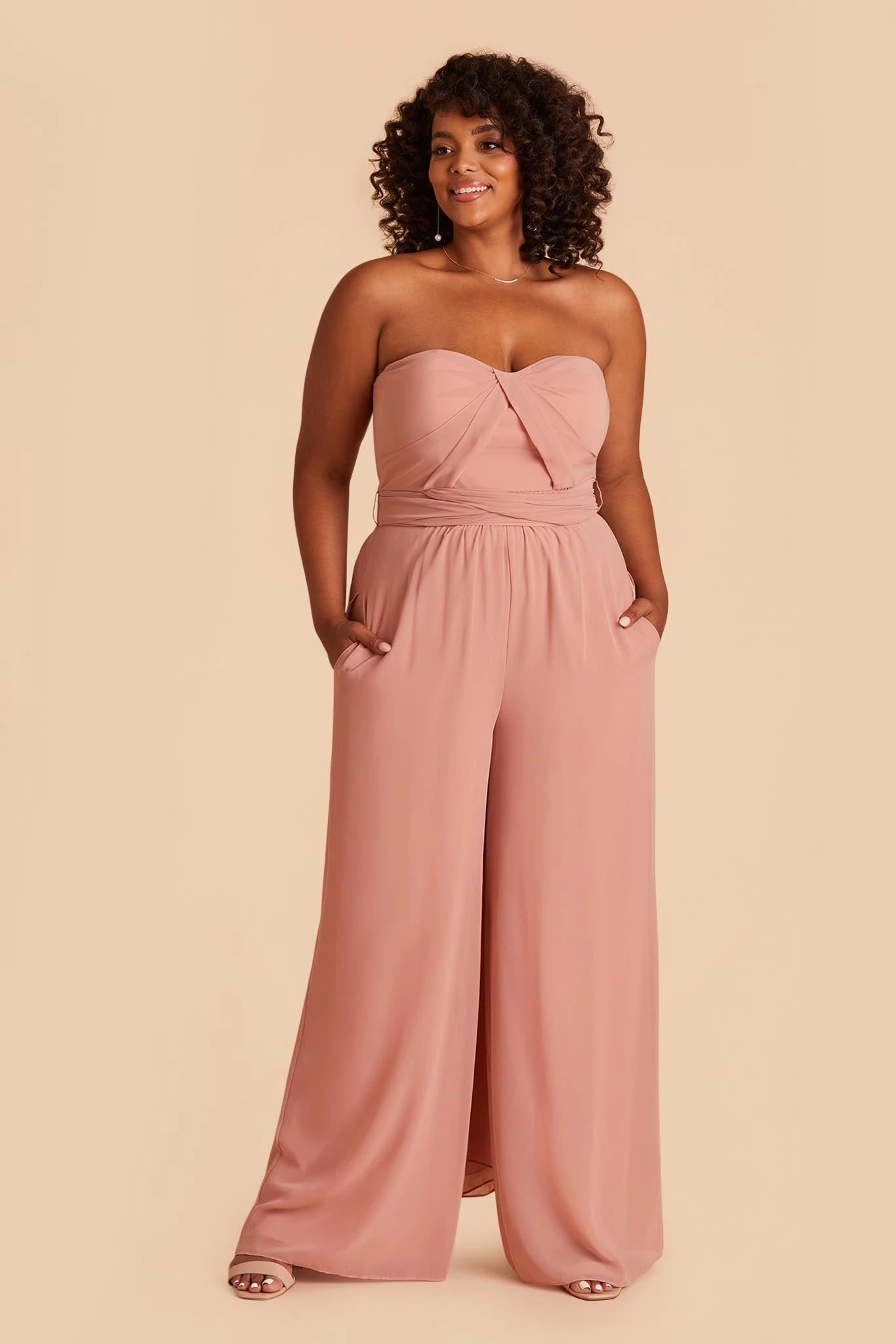 Gigi Convertible Jumpsuit - Dusty Rose - Image 5