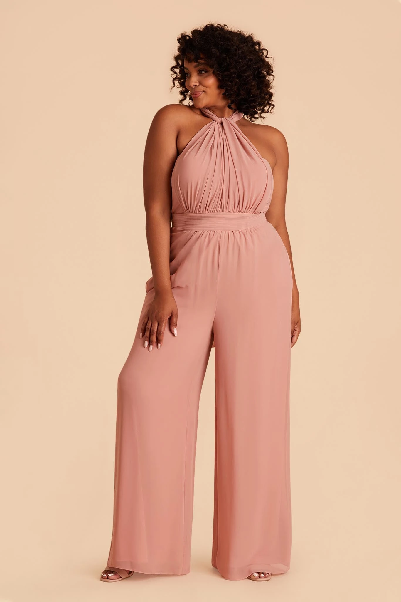 Gigi Convertible Jumpsuit - Dusty Rose - Image 2