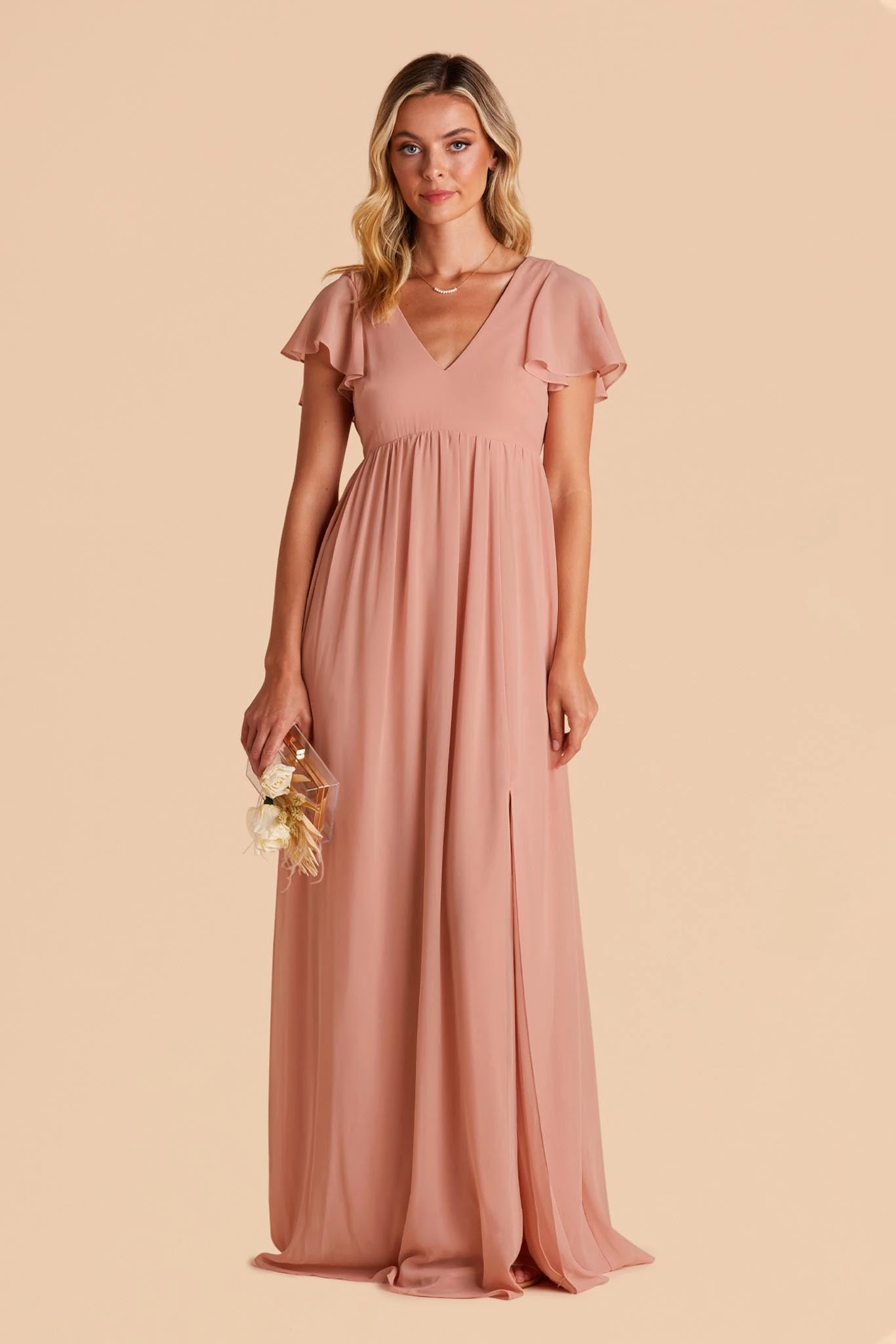 Hannah Empire Dress - Dusty Rose 6 Hannah Empire Dress - Dusty Rose - Image 4
