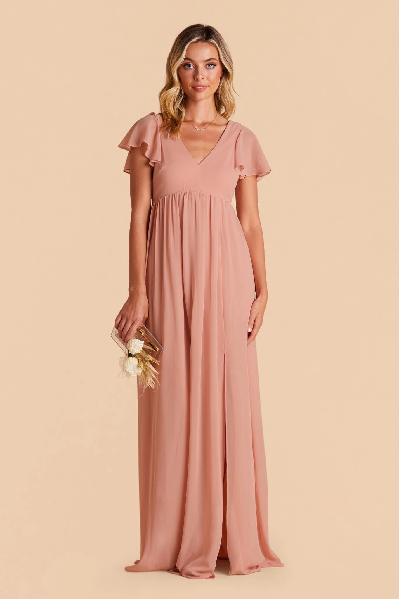 Hannah Empire Dress - Dusty Rose 8 Hannah Empire Dress - Dusty Rose - Image 6