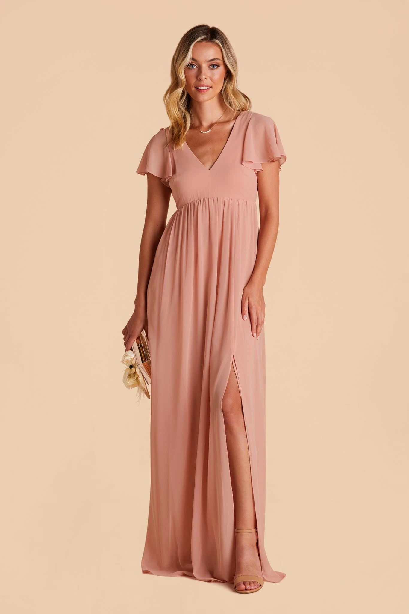 Hannah Empire Dress - Dusty Rose 7 Hannah Empire Dress - Dusty Rose - Image 5