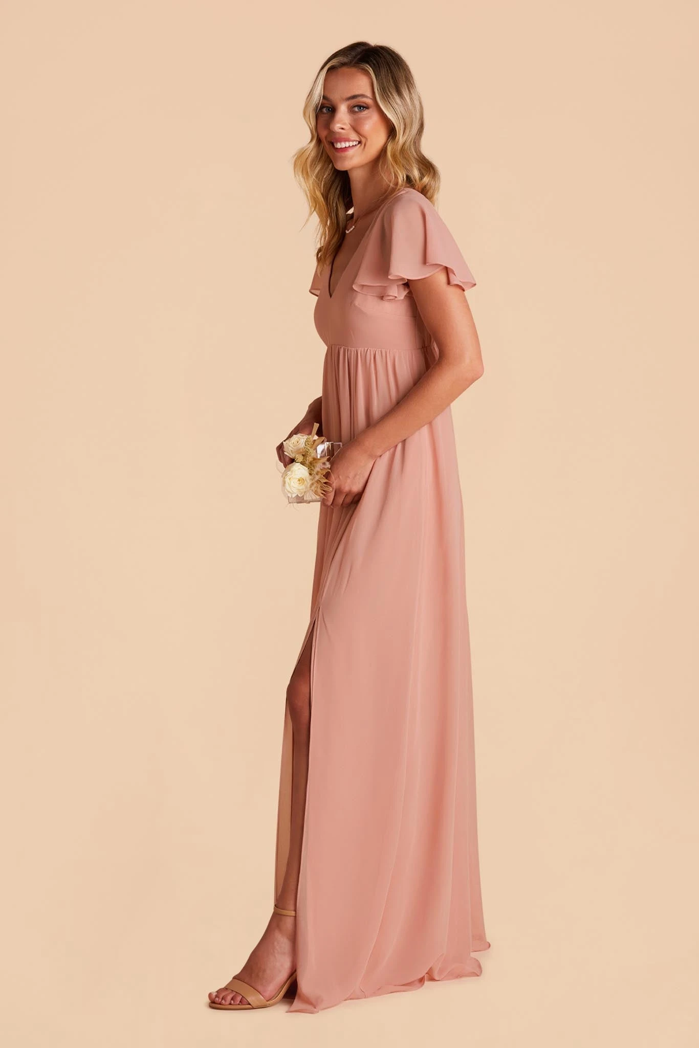 Hannah Empire Dress - Dusty Rose 9 Hannah Empire Dress - Dusty Rose - Image 7