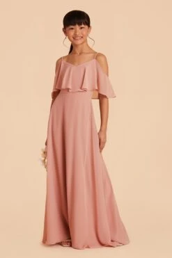 Janie Convertible Junior Dress - Dusty Rose 9 Janie Convertible Junior Dress - Dusty Rose -Elegance Bridal Store dusty rose janie junior convertible bridesmaid dress 04