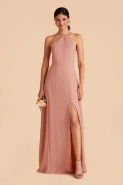 Juliet Chiffon Dress - Dusty Rose -Elegance Bridal Store dusty rose juliet convertible bridesmaid dress 02