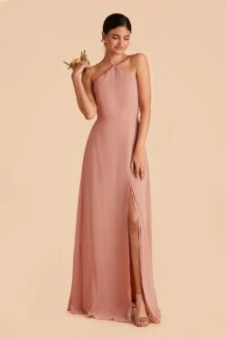 Juliet Chiffon Dress - Dusty Rose -Elegance Bridal Store dusty rose juliet convertible bridesmaid dress 03