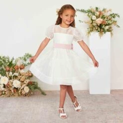 Liz Flower Girl Sash - Dusty Rose -Elegance Bridal Store dusty rose liz flower girl sash 03