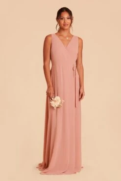 Minae Chiffon Dress - Dusty Rose -Elegance Bridal Store dusty rose minae convertible bridesmaid dress 01