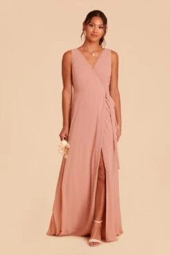 Minae Chiffon Dress - Dusty Rose -Elegance Bridal Store dusty rose minae convertible bridesmaid dress 03