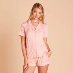Jonny Pajama Set - Rose Pink -Elegance Bridal Store eee160ee361f199a93cf74a6395e4ab6