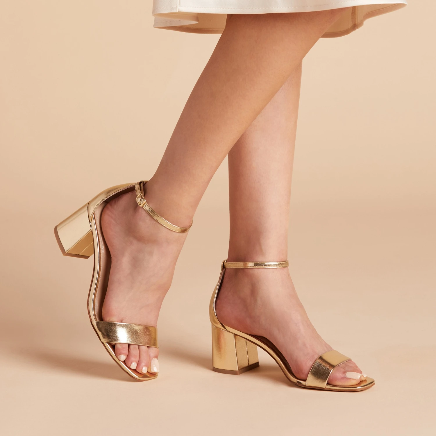 Natalie Chunky Heel - Gold 5 Natalie Chunky Heel - Gold - Image 3